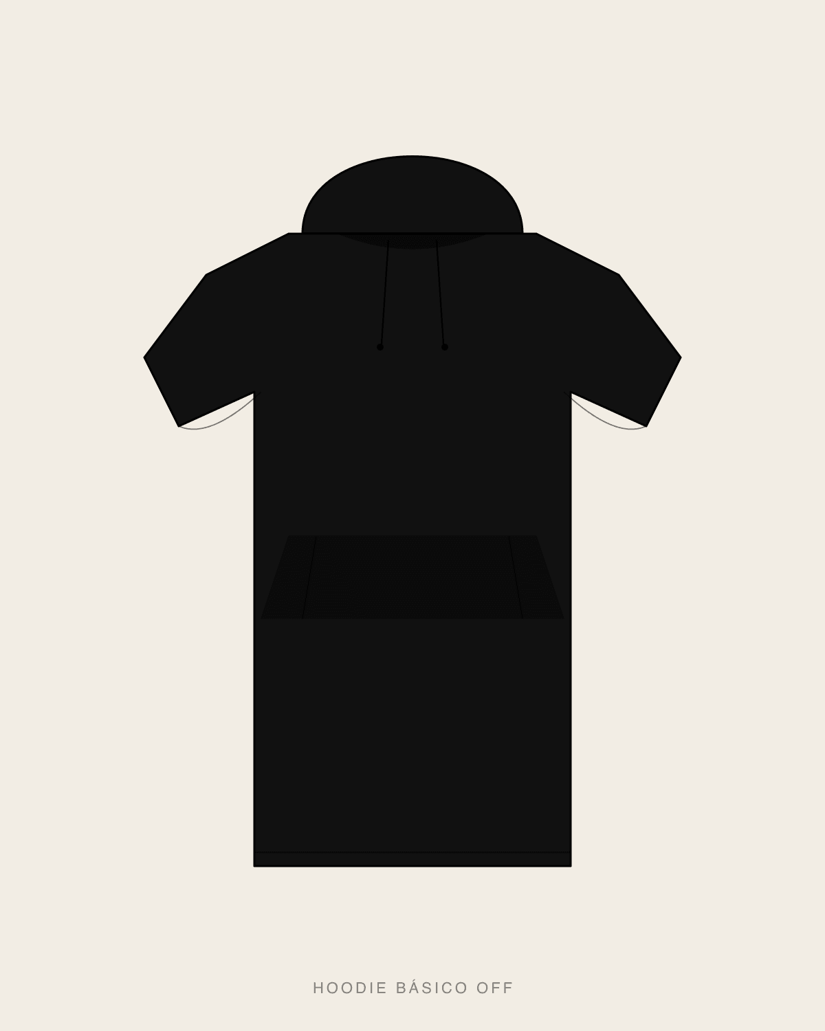 Hoodie Básico Off — front