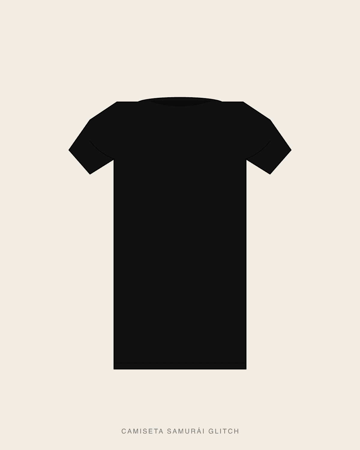 Camiseta Samurái Glitch — front