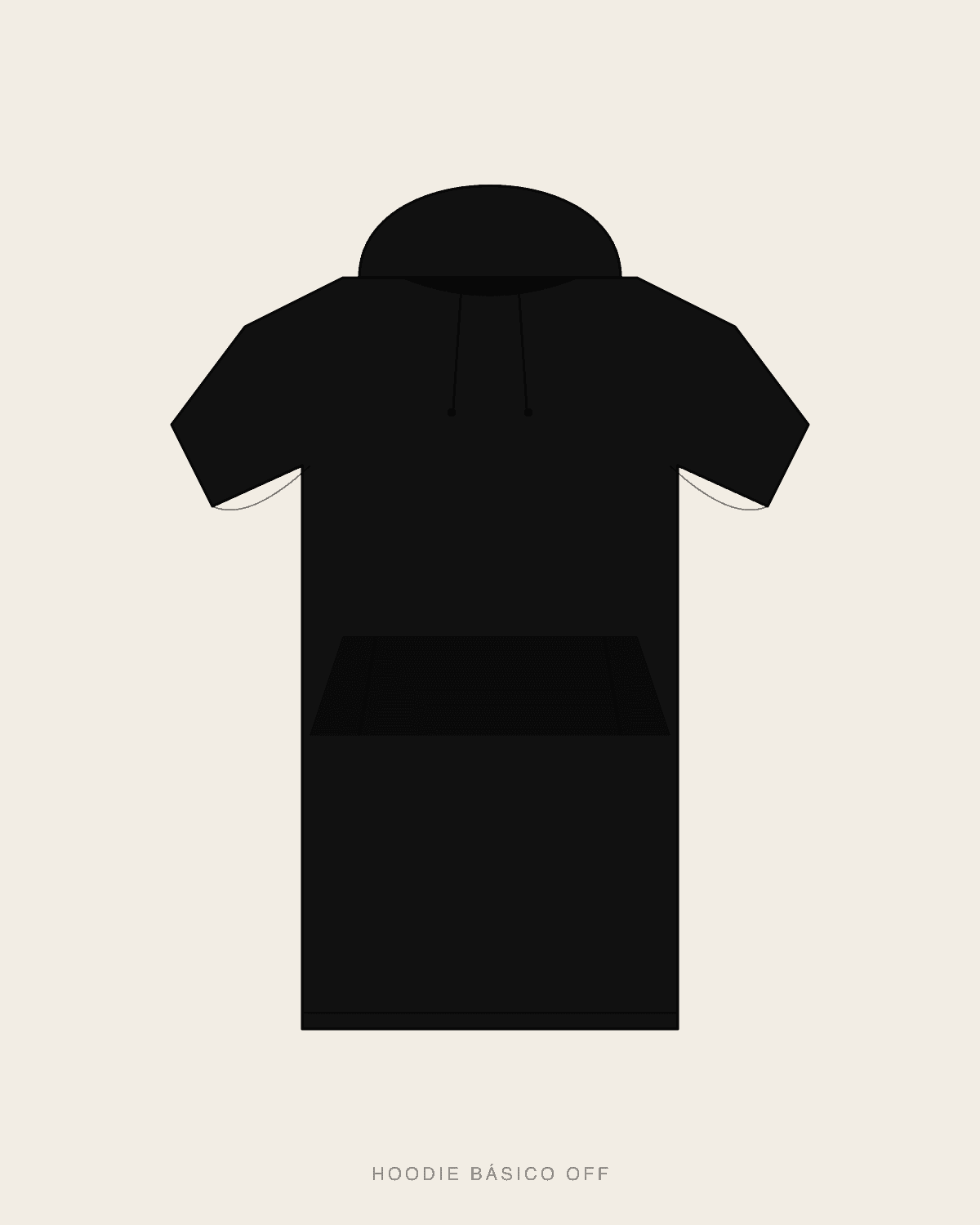 Hoodie Básico Off — front