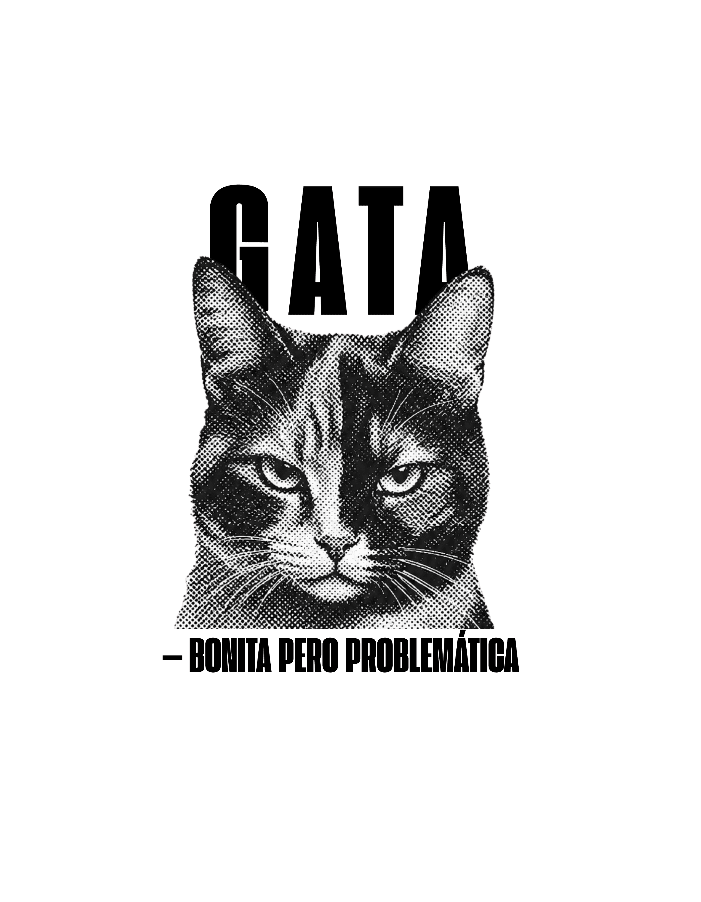 Estampado Half Cat — Colección Rebel Cats